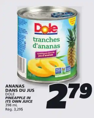 IGA DOLE PINEAPPLE IN ITS OWN JUICE offer