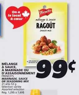 IGA FRENCH'S MARINADE, SAUCE OR SEASONING MIX offer