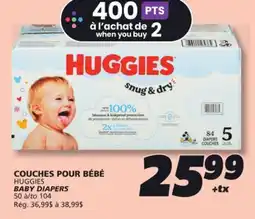 IGA HUGGIES BABY DIAPERS offer