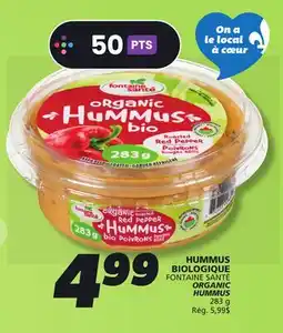 IGA FONTAINE SANTÉ ORGANIC HUMMUS offer