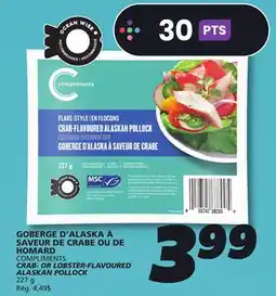 IGA COMPLIMENTS CRAB FLAVOURED ALASKAN POLLOCK offer
