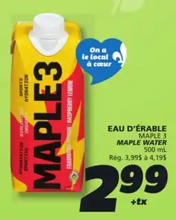 IGA MAPLE 3 MAPLE WATER offer