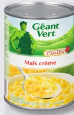 IGA GÉANT VERT CREAM STYLE OR KERNEL CORN offer