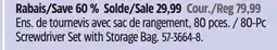 Canadian Tire Mastercraft Screwdriver Set with Storage Bag offer