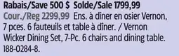 Canadian Tire Vernon Wicker Dining Set offer
