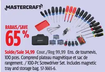 Canadian Tire 100-Pc Screwdriver Set offer