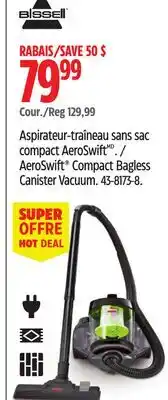 Canadian Tire AeroSwift Compact Bagless Canister Vacuum offer