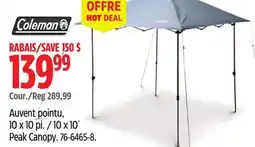 Canadian Tire Coleman 10 x 10´ Peak Canopy offer