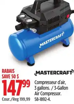 Canadian Tire Mastercraft 3-Gallon Air Compressor offer