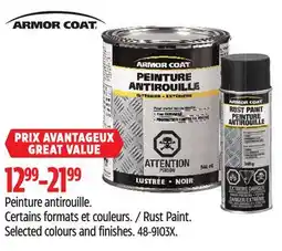 Canadian Tire Rust Paint. Selected colours and finishes offer