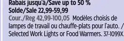 Canadian Tire Selected Work Lights or Food Warmers offer