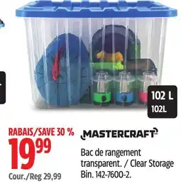 Canadian Tire MASTERCRAFT Clear Storage Bin offer