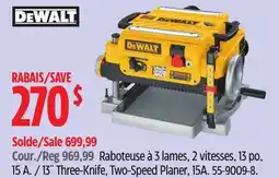 Canadian Tire 13˝ Three-Knife, Two-Speed Planer, 15A offer