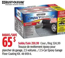Canadian Tire Rust-Oleum 2.5-Car Epoxy Garage Floor Coating Kit offer