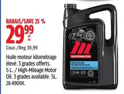 Canadian Tire High-Mileage Motor Oil offer