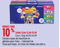 Canadian Tire Selected Cat Food and Treats offer