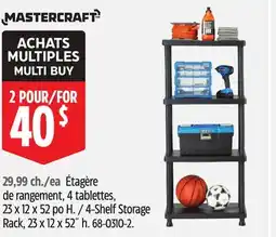 Canadian Tire Mastercraft 4-Shelf Storage Rack, 23 x 12 x 52˝ h offer