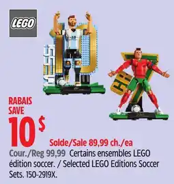 Canadian Tire Selected LEGO Editions Soccer Sets offer