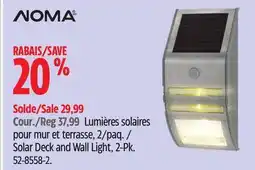 Canadian Tire Solar Deck and Wall Light, 2-Pk offer