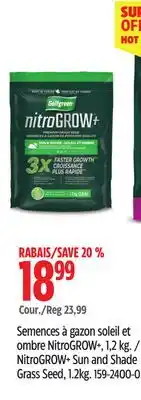 Canadian Tire NitroGROW+ Sun and Shade Grass Seed, 1.2kg offer