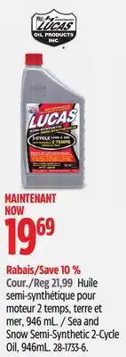 Canadian Tire Sea and Snow Semi-Synthetic 2-Cycle Oil offer