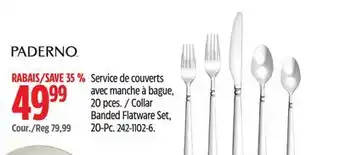Canadian Tire PADERNO Collar Banded Flatware Set, 20-Pc offer