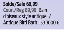Canadian Tire Antique Bird Bath offer