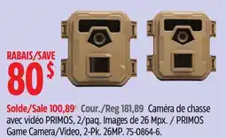 Canadian Tire PRIMOS Game Camera/Video, 2-Pk. 26MP offer