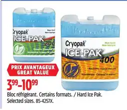 Canadian Tire Cryopak Hard Ice Pak. Selected sizes offer