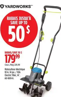 Canadian Tire 10A Electric Tiller, 14˝ offer