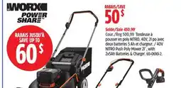 Canadian Tire WORX 40V NITRO Push Poly Mower 21, with 2x5Ah Batteries & Charger offer