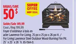 Canadian Tire For Living Lawrence Steel Outdoor Wood-Burning Fire Pit offer