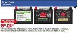 Canadian Tire U1 et U1R Lawn & Garden Tractor Batteries offer