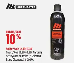 Canadian Tire Selected Brake Cleaners offer