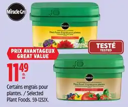 Canadian Tire Miracle-Gro Selected Plant Foods offer