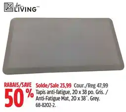 Canadian Tire For Living Anti-Fatigue Mat, 20 x 38˝. Grey offer