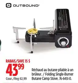 Canadian Tire Folding Single-Burner Butane Camp Stove offer