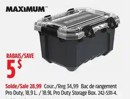 Canadian Tire MAXIMUM Pro Duty Storage Box offer