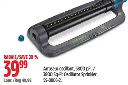 Canadian Tire 3800 Sq-Ft Oscillator Sprinkler offer