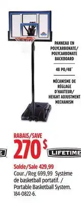 Canadian Tire Portable Basketball System offer