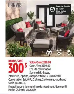 Canadian Tire Summerhill Conversation Set, 6-Pc offer