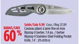 Canadian Tire Gerber Ripstop II Stainless-Steel Folding Pocket Knife, 7.4˝ offer
