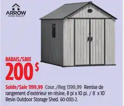 Canadian Tire 8´ x 10´ Resin Outdoor Storage Shed offer