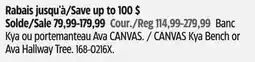 Canadian Tire CANVAS Kya Bench or Ava Hallway Tree offer