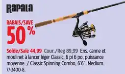 Canadian Tire Rapala Classic Spinning Combo, 6´6˝, Medium offer