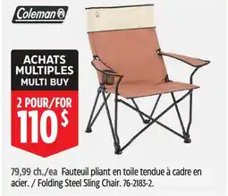 Canadian Tire Coleman Folding Steel Sling Chair offer