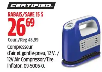 Canadian Tire 12V Air Compressor/Tire Inflator offer