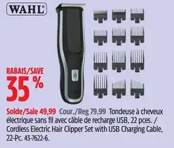 Canadian Tire Cordless Electric Hair Clipper Set with USB Charging Cable, 22-Pc offer
