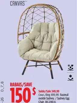 Canadian Tire Sydney Egg Chair offer