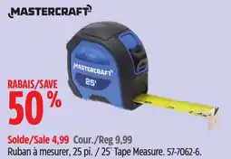 Canadian Tire Mastercraft 25´ Tape Measure offer